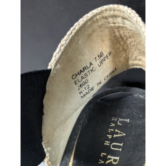 Lauren Ralph Lauren Charla Wedge Women Size 7.5 Black Closed Toe Summer Vacation - Picture 11 of 11